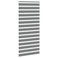 VidaXL Zebra rolgordijn 100x230 cm stofbreedte 95,9 cm donkergrijs - thumbnail