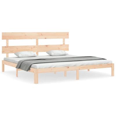 Bedframe zonder matras massief grenenhout 200x200 cm