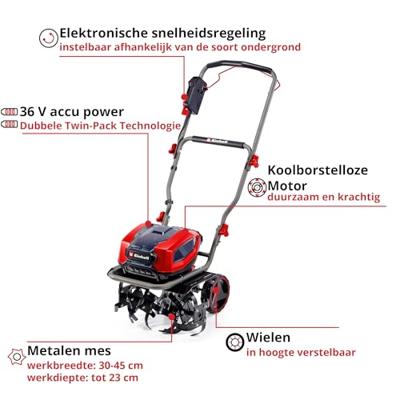 Einhell Professional 3431220 Accu Bodembewerking 45 cm