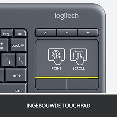 Logitech K400 Plus toetsenbord Draadloos Zwart Azerty Belgisch
