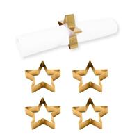 ECHTWERK Tafel accessoires (servetringen van ed, Goud, 4-delig) - thumbnail