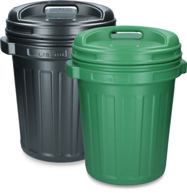 Voerton met draaisluiting 40 liter Black Groen