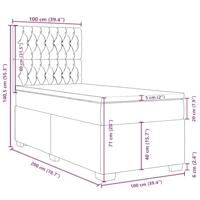 Boxspring met matras fluweel donkergroen 100x200 cm - thumbnail