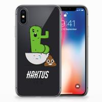 Apple iPhone X | Xs Telefoonhoesje met Naam Cactus Poo - thumbnail