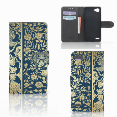 LG Q6 | LG Q6 Plus Hoesje Beige Flowers