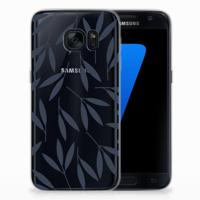 Samsung Galaxy S7 | TPU Case | Leaves Blue - thumbnail