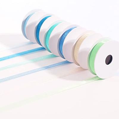 Vaessen Creative • organzalint 6 kleuren 6mmx2m baby blauw