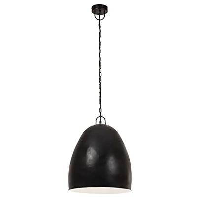VidaXL Hanglamp industrieel rond 25 w e27 42 cm zwart