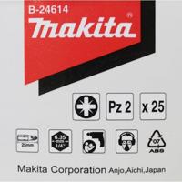 Makita Accessoires Schroefbit PZ2x25mm 25 stuks - B-24614 - B-24614 - thumbnail