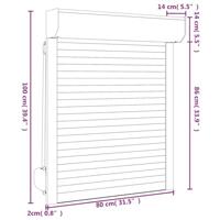 Rolluik 80x100 cm aluminium antracietkleurig - thumbnail