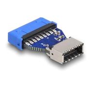 DeLOCK usb 3.2 gen 1 adapter pin header female to internal key a female (blauw) - thumbnail