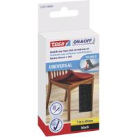 TESA On & Off 55231-00-01 Klittenband Om vast te plakken, Om op te naaien Haak- en lusdeel (l x b) 1000 mm x 20 mm Zwart 1 stuk(s) - thumbnail