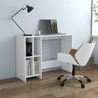 VidaXL Bureau 102,5x35x75 cm bewerkt hout wit - thumbnail