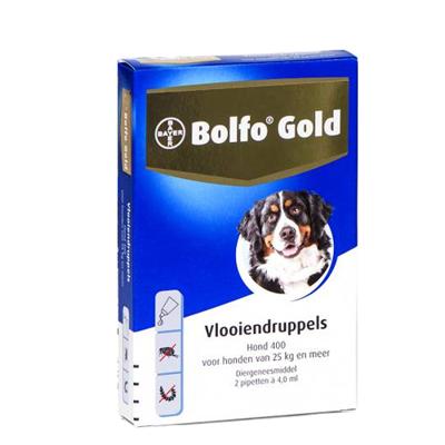 Bolfo Gold Vlooiendruppels Hond - 25 tot 40 kg - 400 mg 2 pipetten