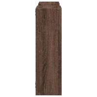 Wandschap 96x18x60 cm bewerkt hout bruin eikenkleurig - thumbnail