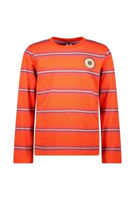 B.Nosy winter t-shirt jongens - rood - Tobias - gestreept/longsleeve