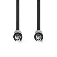 Nedis Stereo-Audiokabel | 3,5 mm Male | 3,5 mm Male | Vernikkeld | 1.00 m | Rond | Zwart | Label - CAGL22005BK10 - thumbnail