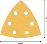 Bosch Accessories EXPERT C470 2608900930 Deltaschuurpapier Geperforeerd Korrelgrootte (num) 120 (l x b) 93 mm x 93 mm 50 stuk(s) - thumbnail