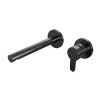 BRAUER Gunmetal Edition inbouw wastafelmengkraan met rechte uitloop en rozetten model D1 gunmetal geborsteld PVD - thumbnail