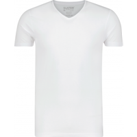 Slater V-Neck T-Shirt Tencel Stretch White (8200) - thumbnail