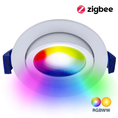 EcoDim Zigbee LED Inbouwspot - RGBWW 2700K-6000K