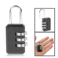 3-cijferige Herinstel bare combinatie beveiliging reis vergrendeling (zwart) - thumbnail
