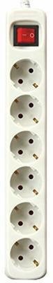 Stopcontactenstrip 6 Tomas met Interruptor Silver Electronics Wit Afmeting 1,5 m Stopcontactenstrip 6 Tomas met Interruptor Silver Electronics Wit Afmeting 1,5 m