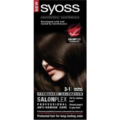 Syoss Color baseline 3-1 donkerbruin haarverf 1 Set