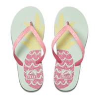 Reef Kids Stargazer Prints teenslippers met glitters roze/blauw - thumbnail
