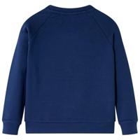 Kindertrui met giraf van pailletten 116 marineblauw - thumbnail