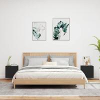 Tv-wandmeubels 2 st 40,5x30x40 cm bewerkt hout zwart - thumbnail