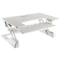Neomounts ns-ws100white sit/stand workplace 1 monitor, 15 kg, height adjust: 130 - 500 - thumbnail