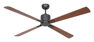 CasaFan ECO NEO III 152 BG-NB/KI Flügel WiFi Nussbaum/Kirsche Plafondventilator 27 W (Ø x h) 152 cm x 360 mm Basaltgrijs Met afstandsbediening, Timer, Met
