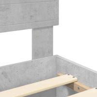 Bedframe met hoofdeinde Beton Grijs 120 x 190 cm Bewerkt hout - thumbnail