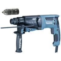 Makita HR2631FTJ Combihamer SDS-Plus 2,4J + snelwisselboorkop + stofafzuigset 800W in Mbox - thumbnail
