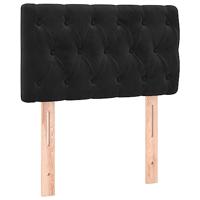 Hoofdbord LED 80x7x78/88 cm fluweel zwart - thumbnail