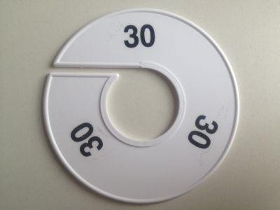 Maatring 11cm wit/zwart 30