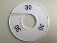 Maatring 11cm wit/zwart 30 - thumbnail