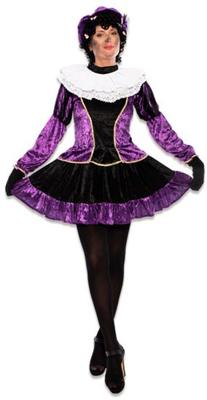 Pieten jurkje met petticoat paars