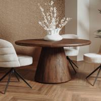 Tower Living Ronde Eettafel 'Asti' Mangohout, 150cm, kleur Bruin - thumbnail