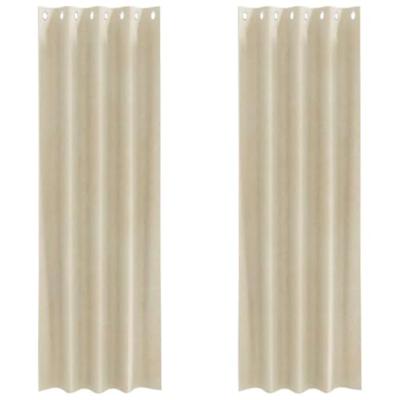 VidaXL Verduisterende gordijnen 2 pcs crème 140 x 225 cm fluweel