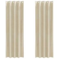 VidaXL Verduisterende gordijnen 2 pcs crème 140 x 225 cm fluweel - thumbnail