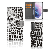 Samsung Galaxy S21 Plus | Telefoonhoesje | Met pasjeshouder | Slangenprint - thumbnail