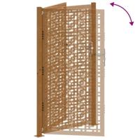 Poort met kruisontwerp 105x180 cm weervast staal - thumbnail