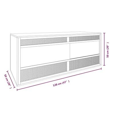 VidaXL Terrarium 120x50x50 cm bewerkt hout VidaXL Terrarium 120x50x50 cm bewerkt hout