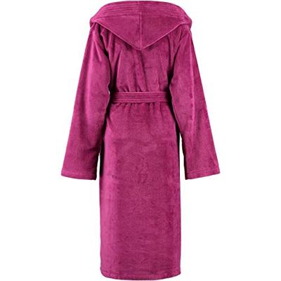 Cawö Cawö Dames Badjas met Capuchon 802 - Beere 40/42