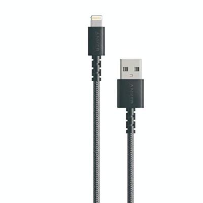 Anker Lightning Powerline Select+, zwart, 0,9 meter, Apple MFi gecertificeerd, dubbel gevlochten nylon, Kevlar vezel, versterkt, perfecte compatibiliteit met iPhone Xs/XS Max/XR/X/8/8 Plus, 7/7 Plus,
