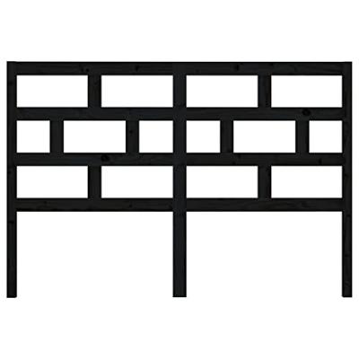 Hoofdbord 156x4x100 cm massief grenenhout zwart
