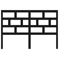 Hoofdbord 156x4x100 cm massief grenenhout zwart - thumbnail