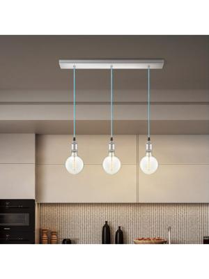 Strijkijzersnoer 3-aderig - per meter - lichtblauw